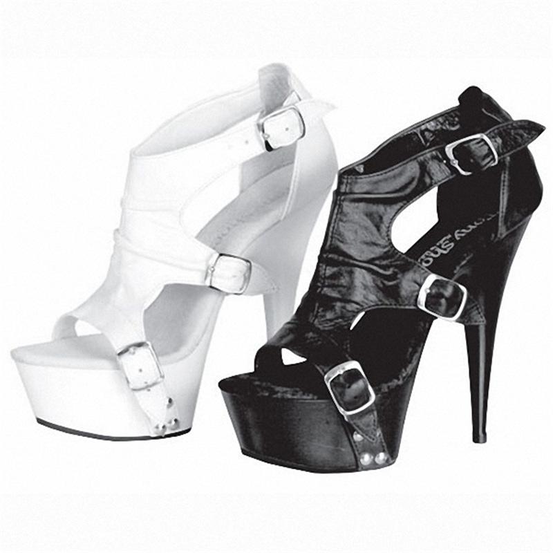 Женские туфли на шпильке высотой 15 см с тяжелым металлическим ремнем-пряжкой, панковские матовые босоножки