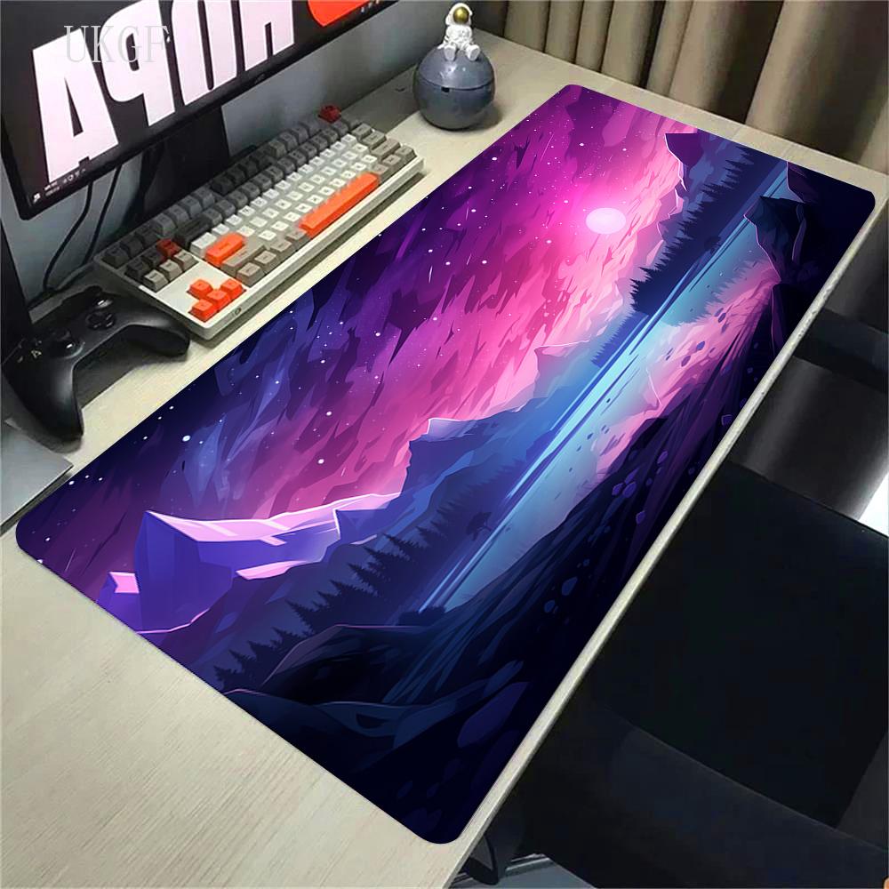 900x400 HD Print Rubber Mouse Pad Landscape Mountain Sunset Cartoon Mouse Pad XXL Extended Mouse Pad Pc Computer Non-slip Carpet