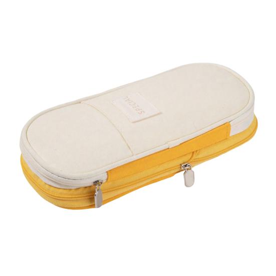 Пенал большой вместимости, портативный, для офисных принадлежностей, школьных принадлежностей, канцелярских товаров, косметичка, многофункциональный органайзер для хранения, на молнии