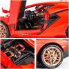 1/18 масштаб Lambo Sian, литая под давлением модель автомобиля, игрушечный автомобиль с откатным механизмом, звуком и светом для детей, взрослых, подарочная коллекция