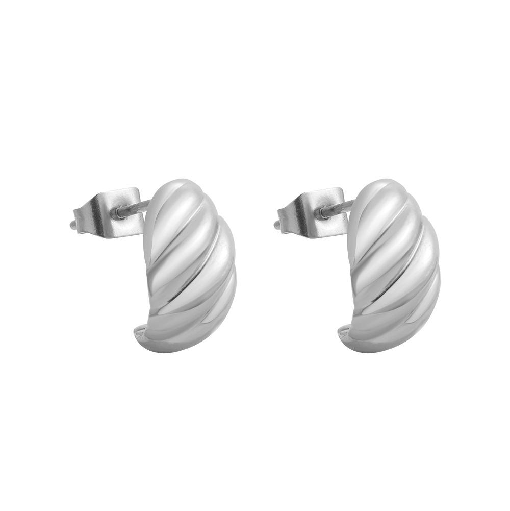 Элегантные европейские и американские серьги-мешки в форме рога - женские роскошные титановые стальные серьги французского дизайна