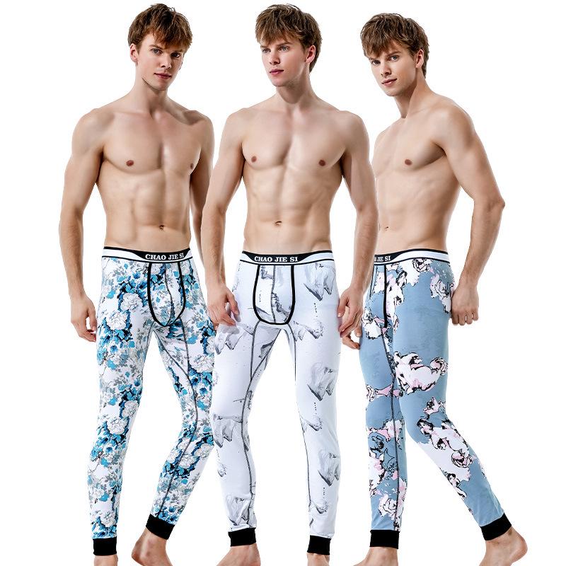 Мужские брюки из хлопчатобумажной шерсти на осень и зиму: Тонкие, теплые, цельные леггинсы для молодежи