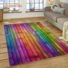 Colorful Wood Grain Timber Customized Rug Carpet for Living Room Bedroom Decor,floor Mat Non-slip Decoration for Sofa Doormat