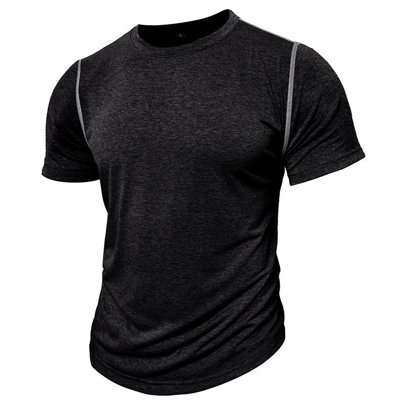 Fashion Men's Collision Round Neck Short-sleeved T-shirt Loose Versatile Tops Trend Casual Body Shirt