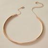 Waterproof Collar Necklace Metal Round Necklace Punk Choker Jewelry  Gift