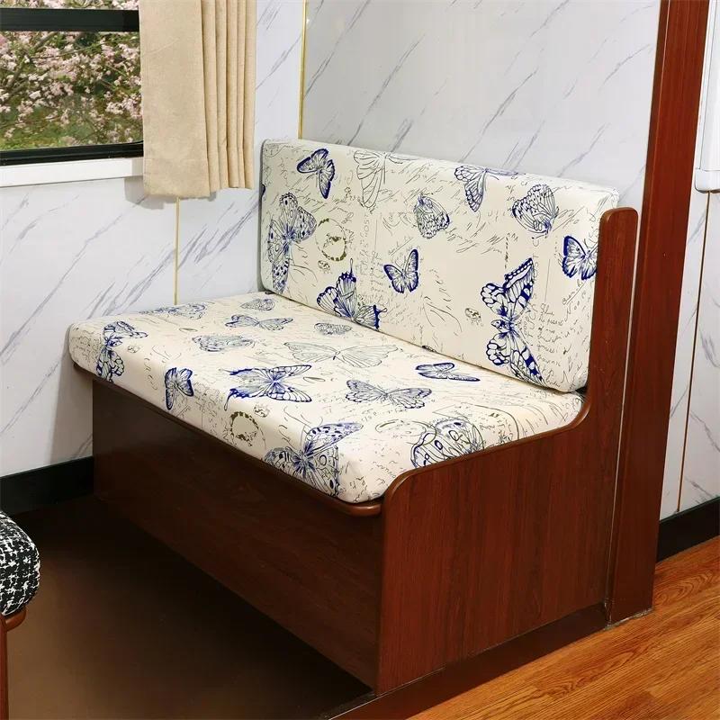 2 шт./комплект эластичные чехлы для подушек для обеденного уголка в автофургоне, чехлы для дивана и сидений в автофургоне, моющиеся чехлы для мебели, протекторы для скамейки в автофургоне, кемпере