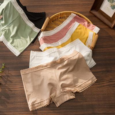 Мягкое женское ледяное шелковое белье-боксеры два в одном и защитные шорты