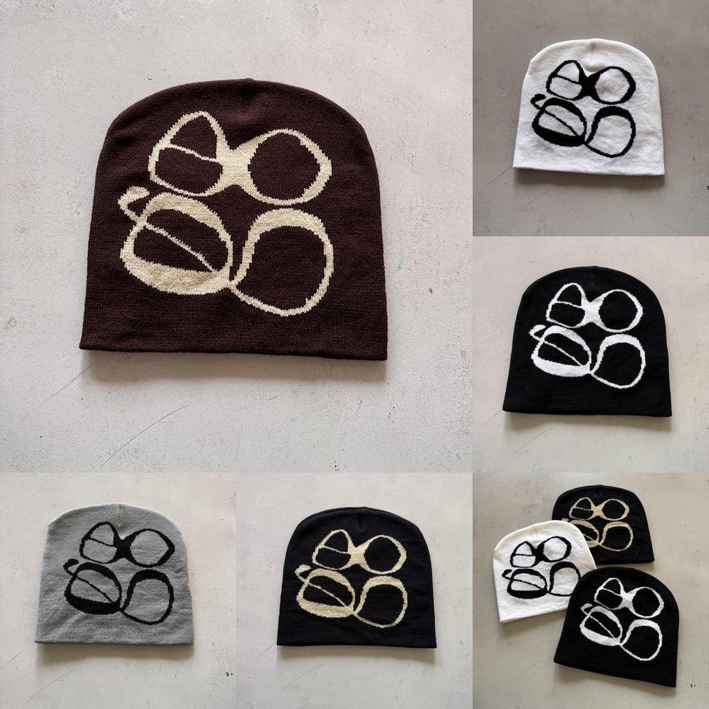 Protection Ear Knit Hat With Embroidered Design For Autumn Winter Casual