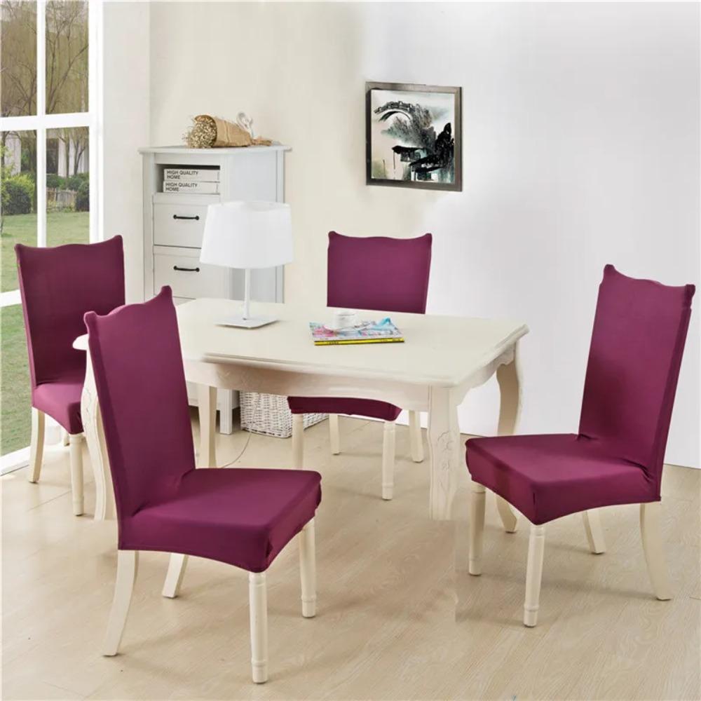 Elastic Chair Cover Waterproof Chair Slipcover Protector Anti-dirty Seat Cover Dining Room Kitchen