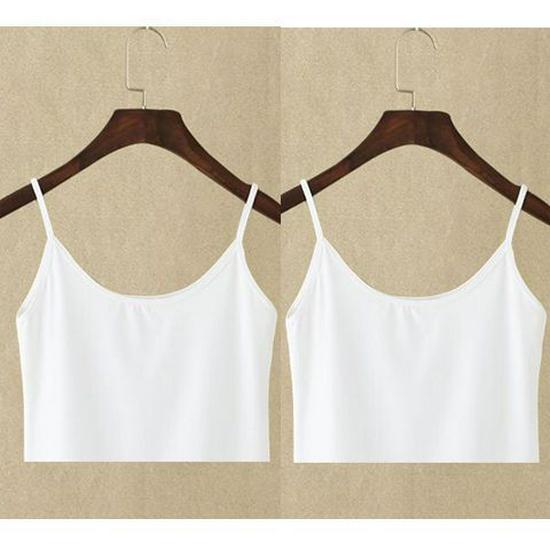 Women's Solid Color Slim Fit Camisole - Anti-Exposure Base Layer (1-2 Pieces) for Inner or Outer Wear