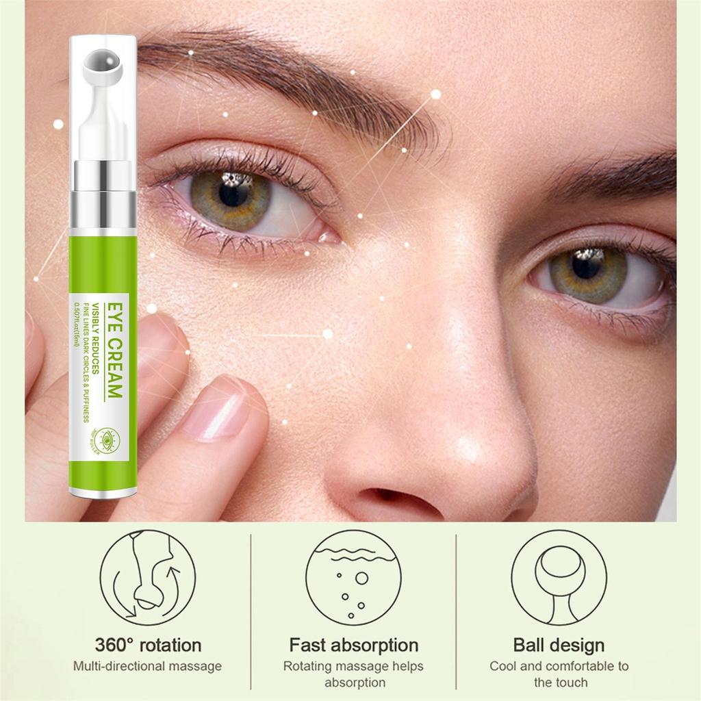 Шариковый крем для век увлажняет и питает кожу вокруг глаз, снимает отечность и уменьшает мелкие морщинки и темные круги вокруг глаз 15 мл