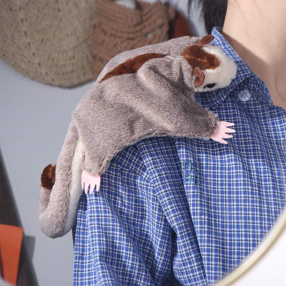 Магнитная плюшевая игрушка Сахарный поссум, имитация австралийской белки-летяги, кукла, день рождения