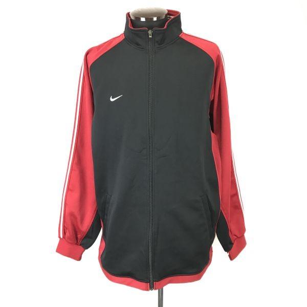 Сделано в Японии Куртка-джерси TEAM NIKE Мужская XL Черно-красная На молнии Блузон Верхняя куртка cBH674(ИСПОЛЬЗОВАЛ)