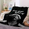 1 шт. Плед в стиле Hip Hop 2Pac, Мягкий, Легкий, Для всех сезонов, Многоцелевой плед для дивана, кровати, офиса и пикников, Французский стиль с культовыми обложками альбомов и цитатами