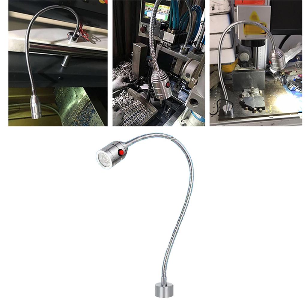 Gooseneck LED Work Light 5W 24V Tube Length 500mm Magnetic Base Tool Lamp for Work Bench Repairing