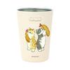 Toa Metal Mofusand 2-Way Vacuum-Sealed Tumbler, Medium, "Shrimp Tempura Cat" Design, 53-2029, Beige