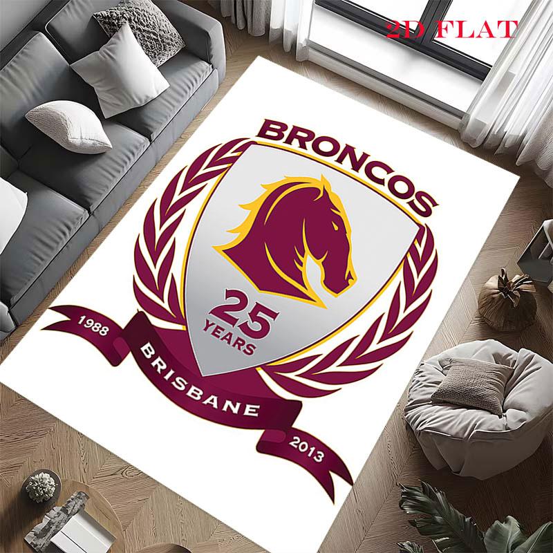 Brisbane Warriors Carpet Rug for Living Room Bedroom Home Sofa Decoration,Kids play Nonslip Floor Mat