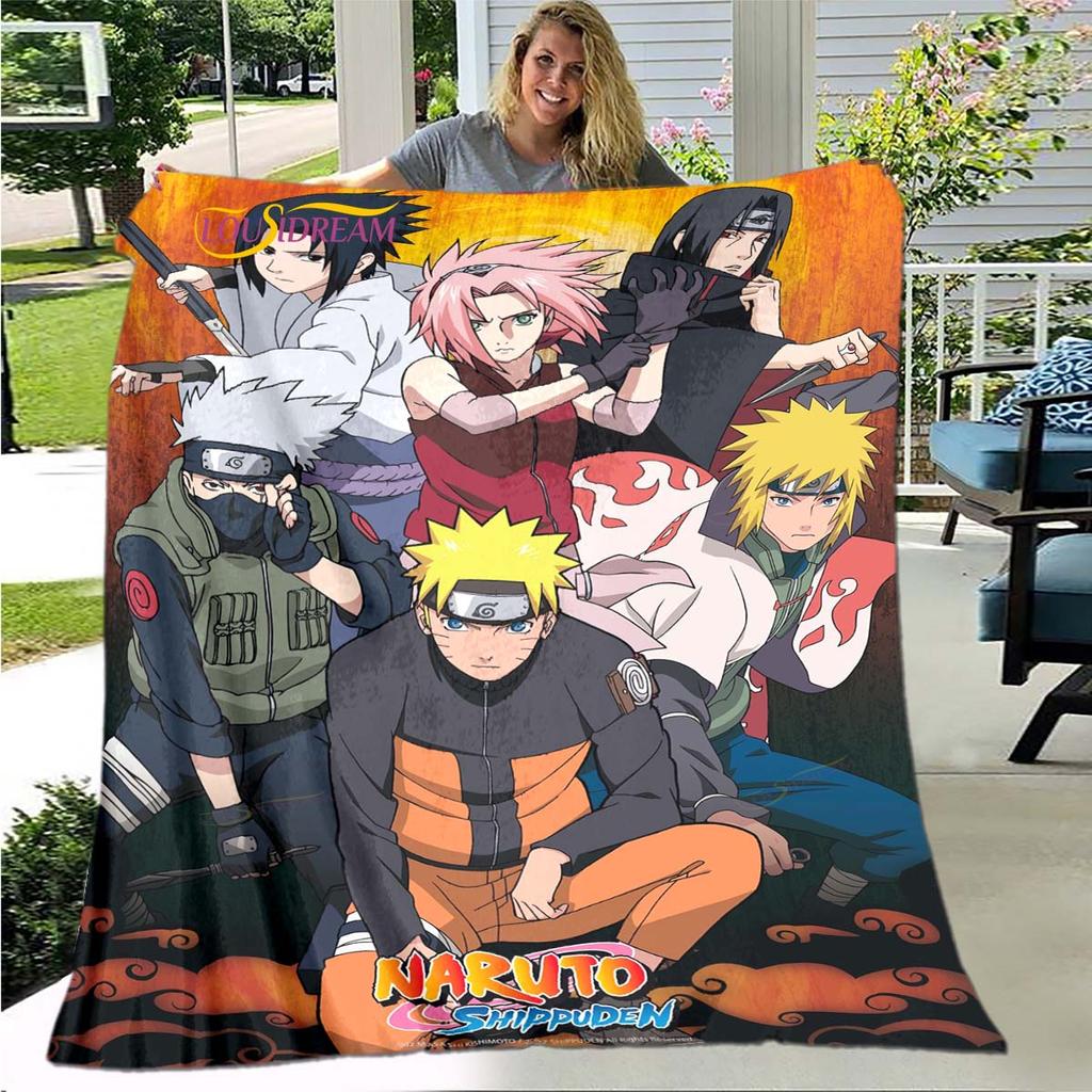 Super Clear 3D Naruto Bed Blanket Office Home Hiking Picnic Thick Quilt Fashionable Bedspread Flannel Blanket