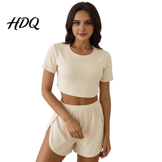 Casual Home Wear Women Women's 2 Piece Pajama Sets Soft Short Sleeve