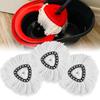 3Pcs Mop Replacement Pads Press Inline Soft Thickened Good Water Absorption Fiber Triangle Mop Replacement Heads for Home