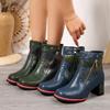 Женские ботинки на толстом каблуке, платформа, уличные повседневные короткие ботинки, женская мода, осень, новые ретро-туфли для женщин, Botas De Mujer