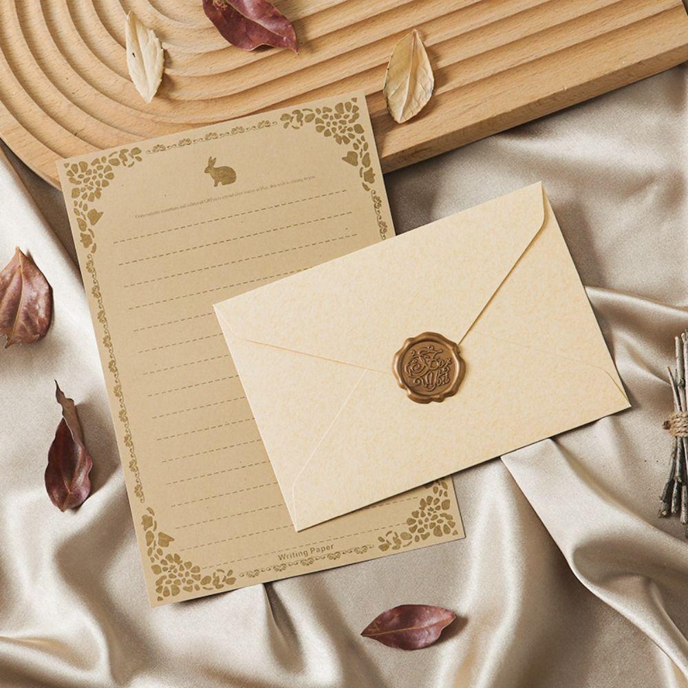 10pcs Vintage Envelopes Set Sheepskin Envelope Invitation Card Decoration Letter Paper Set Romantic Nostalgia Art