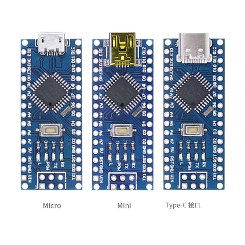 Mini / Type-C / Micro USB Nano 3.0 с загрузчиком совместимый Nano контроллер для arduino CH340 USB драйвер 16Mhz ATMEGA328P