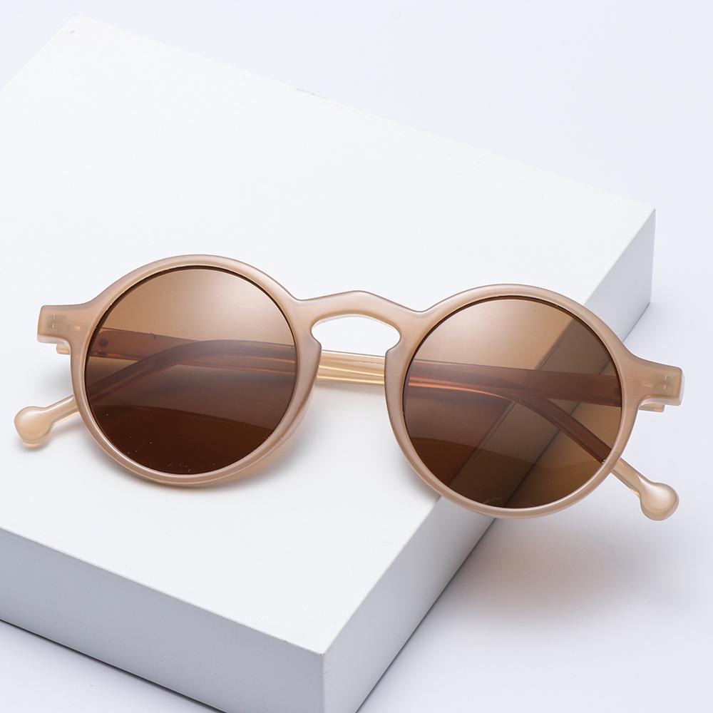 Frame UV400 Driving Leopard Black Glasses Vintage Sun Glasses Round Sunglasses for Women Eyewear