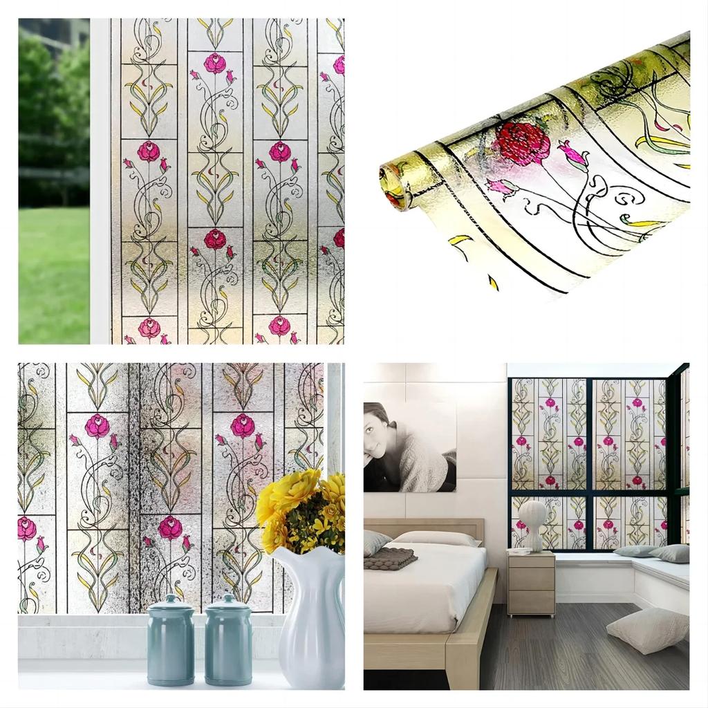 Пленка для защиты окон, витражные наклейки, декоративная тонировочная пленка для окон для дома, неклейкие наклейки на окна, защищающие от ультрафиолета