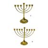 Hanukkah Menorah 7/9 Branch Candle Holder for 0.51in Dia Candle Detachable Candelabras Vintage Iron Candles Stand Decor