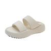 Amano Cloud Bubble~ Lambskin Double Belt Bread Casual Thick Bottom Heightening Slippers Women's Sandals