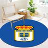 Круглый ковер Real Madrid CF, Ковер для гостиной, спальни, дивана, игровой комнаты, Декор, Нескользящий коврик для пола