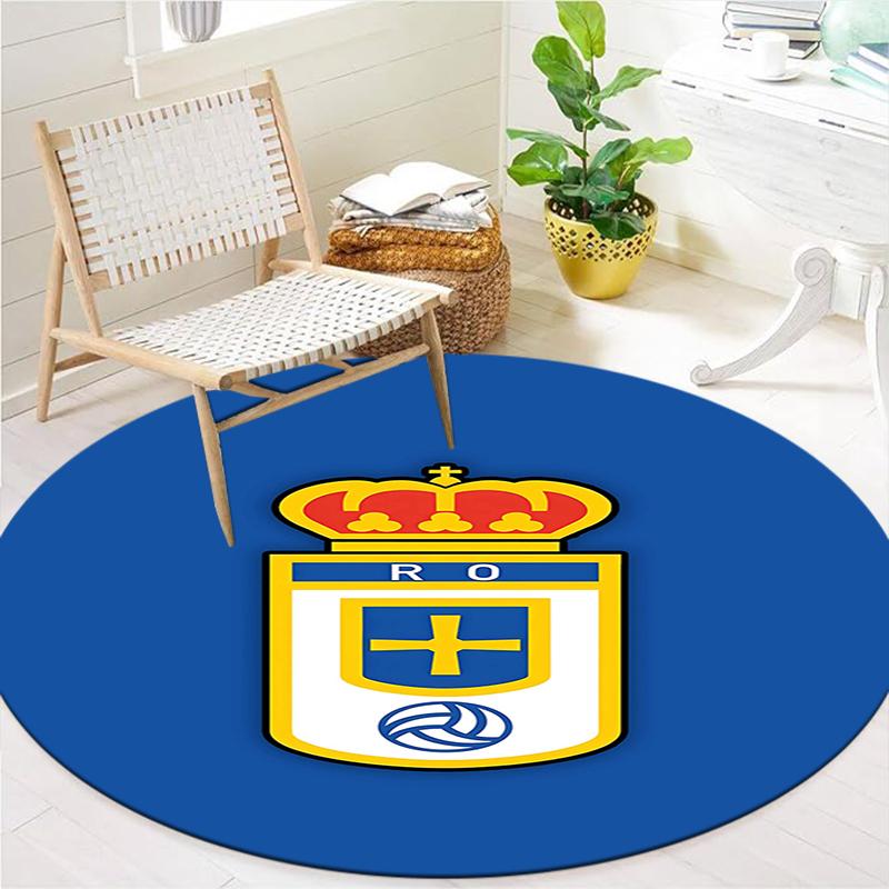 Круглый ковер Real Madrid CF, Ковер для гостиной, спальни, дивана, игровой комнаты, Декор, Нескользящий коврик для пола