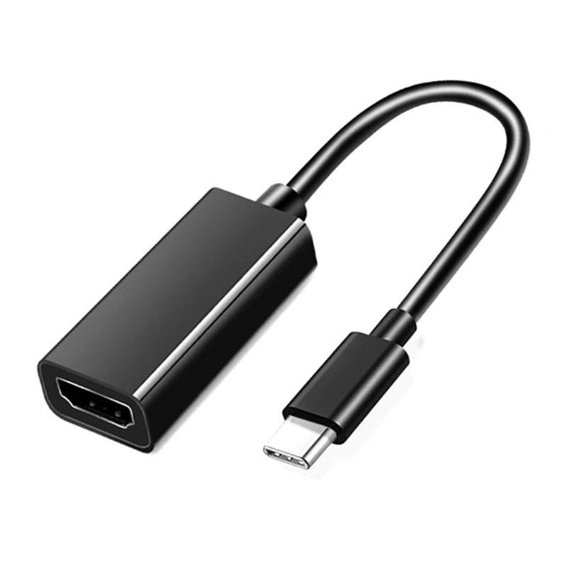 USB C HDTV-compatible Adapter Aluminum Case 4Kx2K Display Video Auditory Transmission Portable Design for Monitors TVs