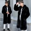 Men Fur Coat Winter Faux Mink Fur Outwear Long Jackets 2022 New Men Casual Punk Parka Jacket Fur Turn-down Collar Overcoat