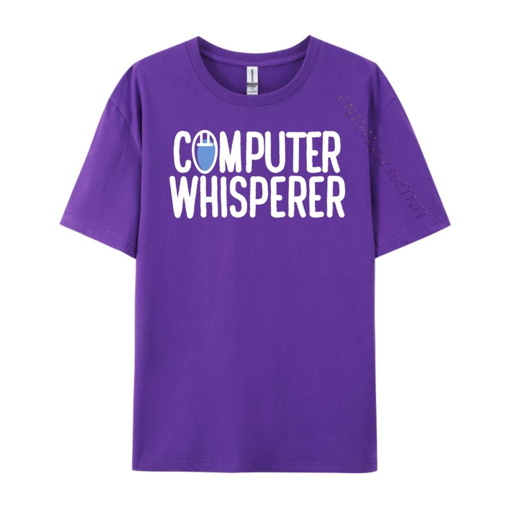 Pc Nerd Techie It Technician Computer Whisperer Blue And White Graphic T Shirts Women Classic Funny Gifts Big Size