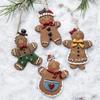 Рождественский полимерный пряничный человечек, очаровательный орнамент с подвесным ремешком, рождественская елка, украшение, кулон
