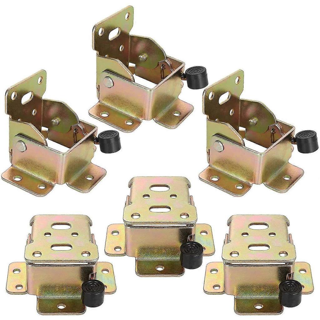 12pcs Self-locking Hinge, 90 Degrees Iron Lock Extension Table Leg, Foldable