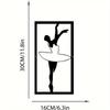 1pc Ballerina Metal Wall Art Rectangle Ballet Dancer Wall Decor Elegant Home & Room Hanging Stylish Dancer Metal Art Decoration