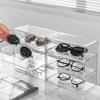 1/2/3 шт. коробка для хранения очков прозрачный штабелируемый ящик типа пылезащитный настольный органайзер для мелочей заколки для волос ювелирные изделия Caddy чехол для солнцезащитных очков