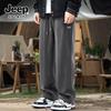 JEEP SPIRIT Men's Heavyweight Fleece Wide-Leg Casual Pants