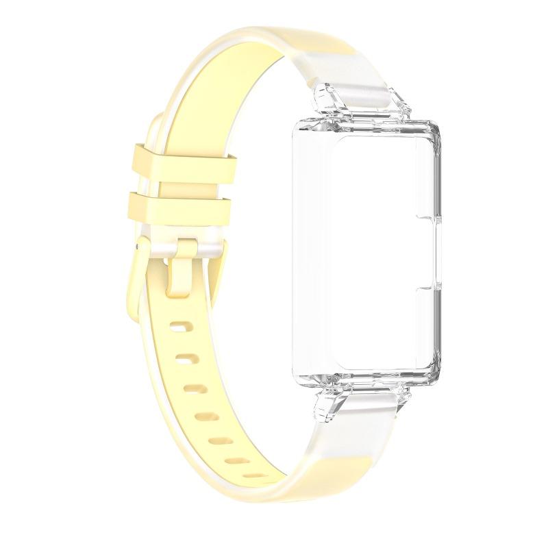 Чехол для ПК + Полупрозрачный двухцветный силиконовый ремешок для Huawei band 11Pro 11ProNFC