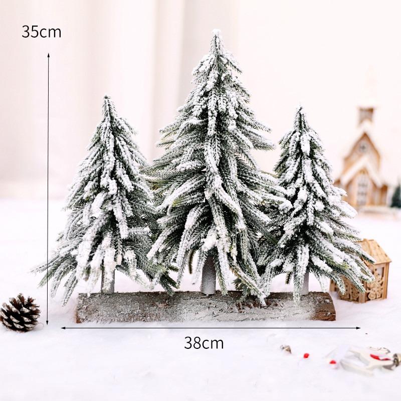 Christmas Snow Artificial White PE Tree Decoration Decor Home Party New Year Scene Shooting Ice Sculpture Museum Decoration Tree