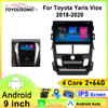 Автомобильное радио TOYOUSONIC для Toyota Yaris Vios 2018-2020, универсальный мультимедийный проигрыватель, 8 ядер, Carplay, Android Auto, 4G, стерео, 2 Din, Android, головное устройство