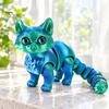 Тихие Фиджеты для Класса 3D Печатная Игрушка-Кошка, Фигурка с Подвижными Суставами, Настольные Экологичные Игрушки-Декор, Милая Сенсорная Фиджет-Игрушка для Детей