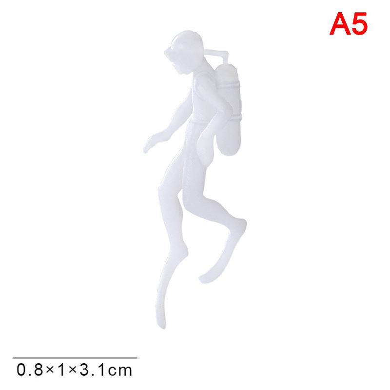 Unpainted Mini Ocean Diver Figurine - Underwater Decoration for Fish Tanks/Models