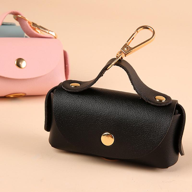 Стильный держатель для сумки для домашних животных, кожаный держатель для сумки для домашних животных с дозатором для сумок для собак, портативный органайзер для сумки для собачьих какашек, товары для животных