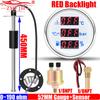 ZMFJH Multi 52MM Gauge Digital Water Temperature+Oil Pressure Meter+Fuel Level Gauge with Alarm Red Light Oil Sensor 100-550mm