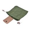 Foraging Pouch Collapsible PU Leather Canvas Mushroom Foraging Bag for Hiking Camping Hunting