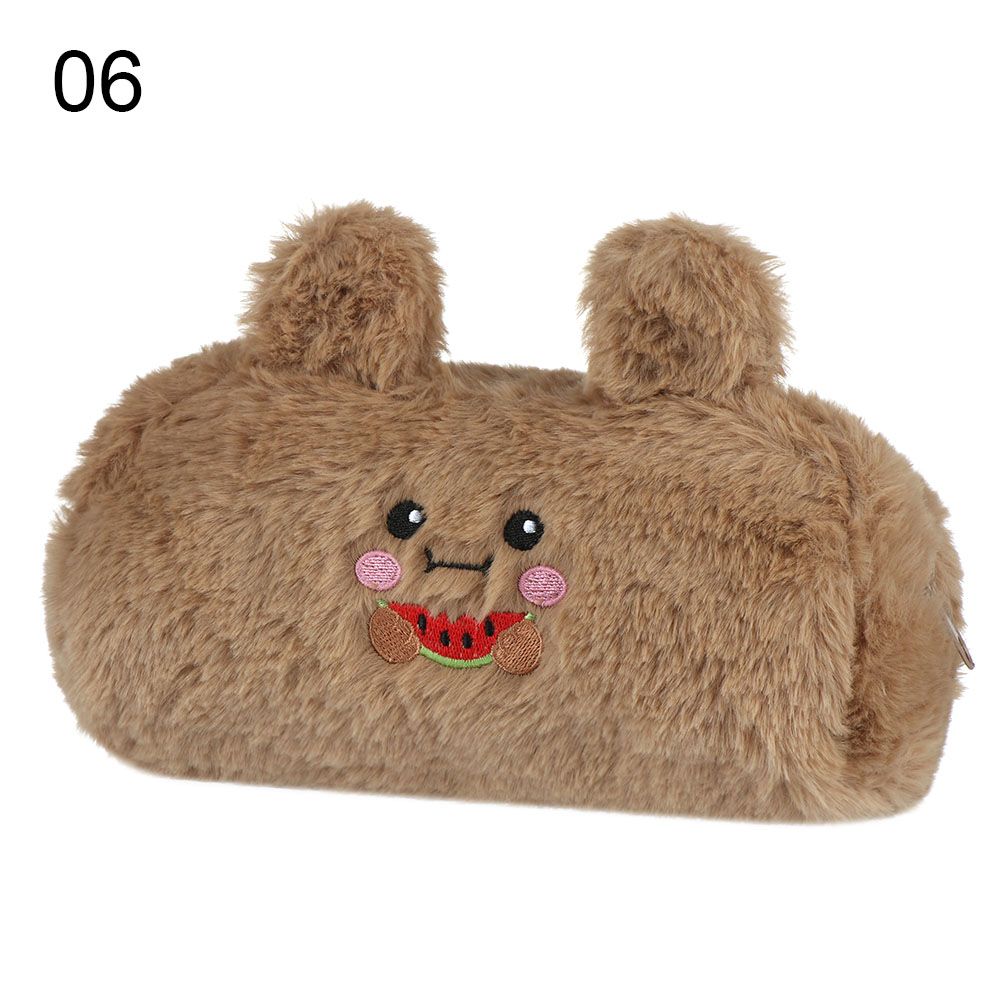 Fashion Girl Student Large Capacity School Supplies Cute Pencil Case Plush Stationery Bag